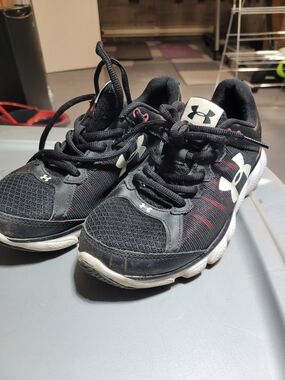 Under Armour Black Mesh Running Sneakers with White Accents